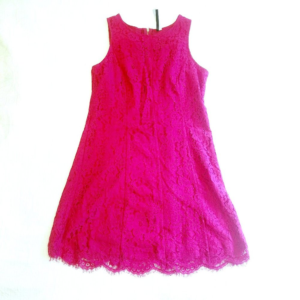 Kensie Pink Floral Lace Dress